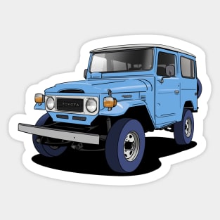 Toyota Land Cruiser FJ40 truck in blue Sticker